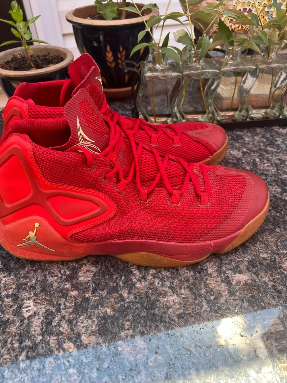 Nike Air Jordan Melo M12 Big Apple Mid Red & Gold - Mens 13